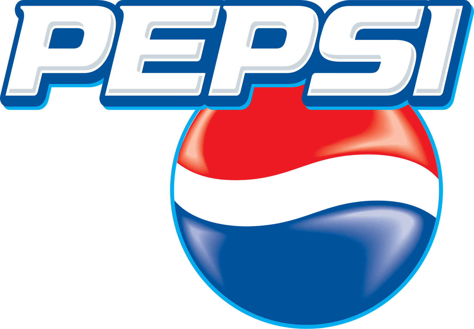 Pepsi logo, Globe with wordmark, 2003